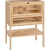 tectake® Kleintierkäfig, aus Holz, aufklappbares Dachgitter, 60 x 40 x 80 cm