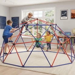 tectake® Klettergerüst mit Schaukel, Ø 305 cm, Belastbarkeit 200 kg, ab 3 Jahren