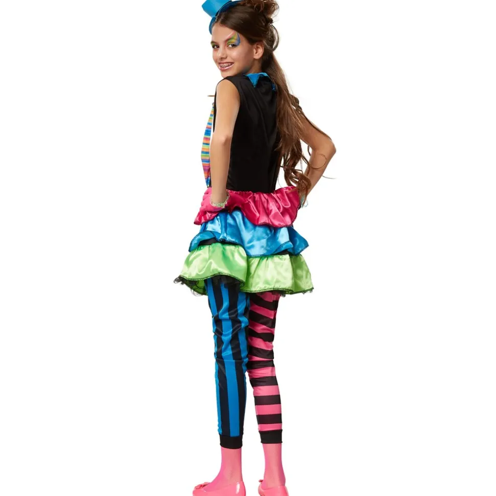 tectake® Mädchenkostüm Crazy New Wave Clown