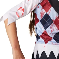 tectake® Mädchenkostüm gruseliges Zombie Schulmädchen