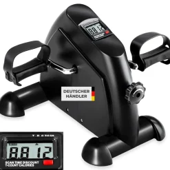 tectake® Mini Bike, Für Beine und Arme, einstellbarer Widerstand, leicht und platzsparend, inklusive Trainingscomputer