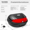tectake® Motorradkoffer, Volumen 48 l, Platz für 2 Helme, für Mofas, Roller, Motorräder und Quads, kleiner und großer Reflektor
