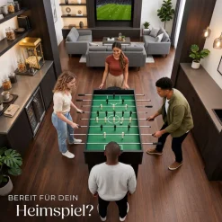 tectake® Multifunktionaler Spieltisch, 15in1, strapazierfähiges MDF, 125 x 123 x 83 cm