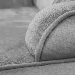 tectake® Orthopädisches Hundebett, mit abnehmbarem, wasserdichtem Plüschbezug, rutschfeste Unterseite, waschbar