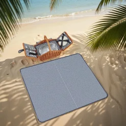 tectake® Picknickkorb, für 4 Personen, mit Picknickdecke, geflochtene Weide, mit Drehverschluss und Tragegriff, inkl. 20-teiliges Geschirrset, Kellnermesser und Gewürzstreuer