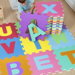 tectake® Puzzlematte, 86-teilig, aus EVA-Schaumstoff, Gesamtfläche: 3,6 m²,jedes Teil 31,5 x 31,5 x 1 cm