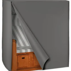tectake® Schutzhülle für Strandkorb, mit 2 Reißverschlüssen, reißfest, UV-beständig, 120 x 80 x 145 cm