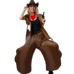 tectake® Selbstaufblasbares Kostüm Cowboy