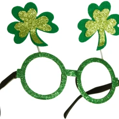 tectake® St. Patrick’s Day Spaßbrille mit Kleeblättern