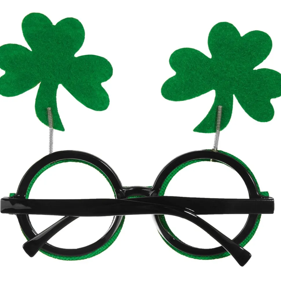 tectake® St. Patrick’s Day Spaßbrille mit Kleeblättern