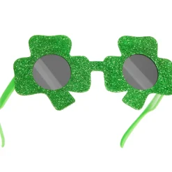 tectake® St. Patrick’s Day Spaßbrille Kleeblätter mit getönten Gläsern