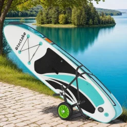 tectake® Surfboard Transportwagen, klappbar, für bis zu 2 Boards, Schaumstoffpolsterung, inkl. 2 Sicherungsgurte, 62 x 53 x 49 cm