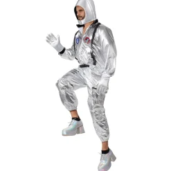 tectake® Unisexkostüm Astronaut mit Helm, Brille und Handschuhen