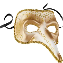 tectake® Venezianische Maske mit langer Nase und Verzierungen