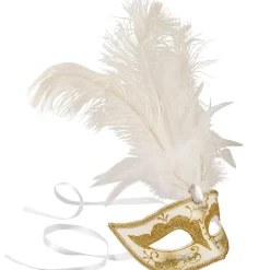 tectake® Venezianische Maske mit Federn