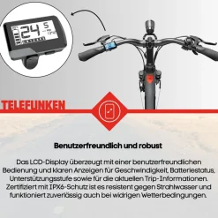 Telefunken Trekking E-Bike | Elektrofahrrad 28 Zoll | 8-Gang Kettenschaltung | Heckmotor 250W | 417,6Wh Akku | Pedelec XT490 Damen