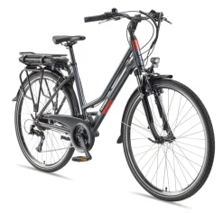 Telefunken Trekking E-Bike | Elektrofahrrad 28 Zoll | 21-Gang Kettenschaltung | Heckmotor 250W | 536,5Wh Akku | Pedelec XT485 Damen