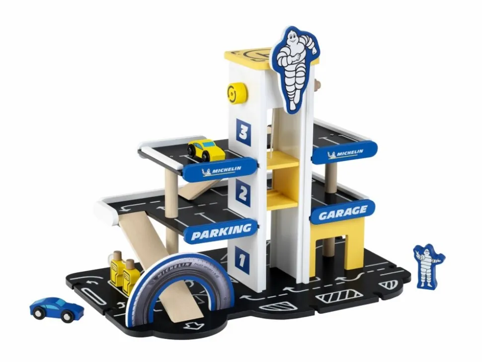 Theo Klein Michelin Parkhaus mit 3 Ebenen, Holz