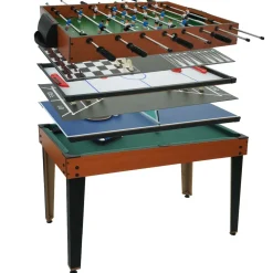 Tischkicker MCW-M33, Tischfußball Billard Hockey 7in1 Multiplayer Spieletisch, MDF 80x123x101cm