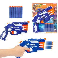 Toi-Toys 32548A - FOAM STRIKEX - Pistole 4 Schuss mit 5 Schaumstoffpfeilen Spielzeugpistole