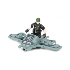 Toi-Toys ALFAFOX XXL Spielset mit Jeep, Hubschrauber, Figuren & Zubehör, ab 6 Jahren, Militär