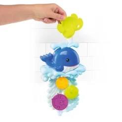 Toi-Toys 71222A - Little Stars - Wassermühle mit Saugnapf für Baby Badewanne Wal Kleinkinderspielzeug