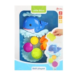 Toi-Toys 71222A - Little Stars - Wassermühle mit Saugnapf für Baby Badewanne Wal Kleinkinderspielzeug