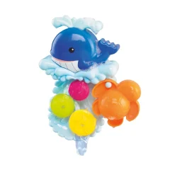 Toi-Toys 71222A - Little Stars - Wassermühle mit Saugnapf für Baby Badewanne Wal Kleinkinderspielzeug