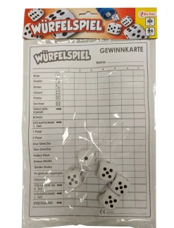 Toi-Toys 51081A - XXL Würfelspiel (deutsch) - Punkteblock inkl 5 Würfeln Gesellschaftsspiel Familienspiel