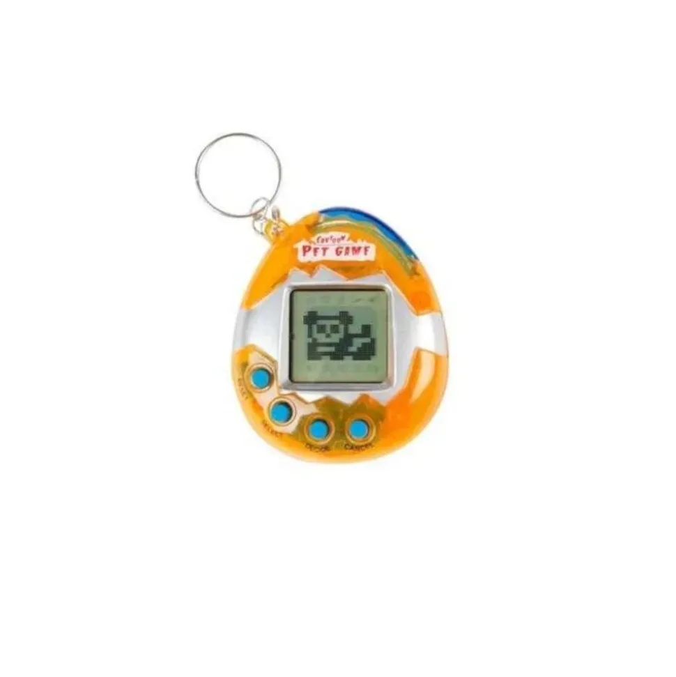 Toi-Toys Elektronisches Haustier „You Care“ mit Ton, Retro Schlüsselanhänger orange