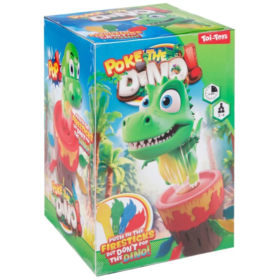 Toi-Toys GAMES Spiel Piekse den Dino Vulkan Kinder Geschicklichkeitsspiel 16 Flammen