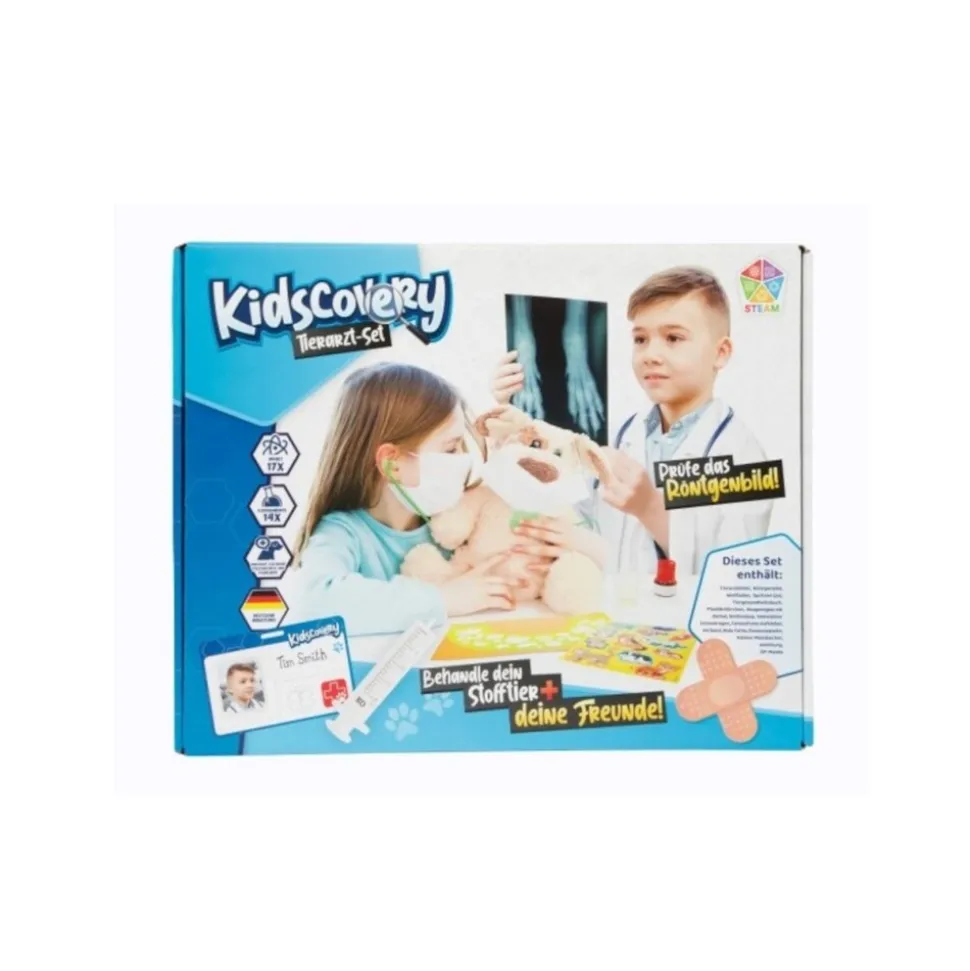 Toi-Toys KIDSCOVERY Experiment Tierarzt-Set XL Kinder Spielzeug Zubehör Rollenspiel