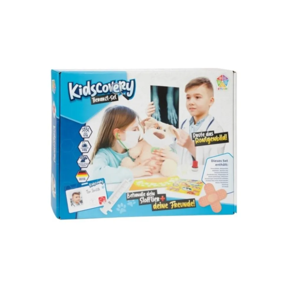 Toi-Toys KIDSCOVERY Experiment Tierarzt-Set XL Kinder Spielzeug Zubehör Rollenspiel