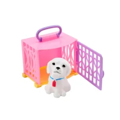 Toi-Toys LAUREN Welpe 4St Spielzeug Hunde Set mit Zubehör Transportbox ab 3 Jahren Kinder