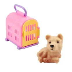 Toi-Toys LAUREN Welpe 4St Spielzeug Hunde Set mit Zubehör Transportbox ab 3 Jahren Kinder