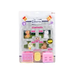 Toi-Toys LAUREN Welpe 4St Spielzeug Hunde Set mit Zubehör Transportbox ab 3 Jahren Kinder