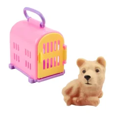 Toi-Toys LAUREN Welpe 4St Spielzeug Hunde Set mit Zubehör Transportbox ab 3 Jahren Kinder