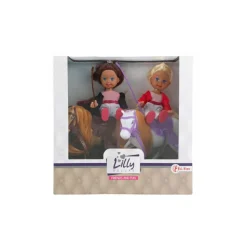 Toi-Toys - LILLY Teenager-Puppen 12cm mit 2 Pferden, Halfter & Sattel Spielfigur