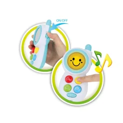Toi-Toys LITTLE STARS Baby Telefon mit Spiegel, Licht & Sound – interaktives Spielzeug ab 0 Monaten