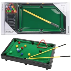 Toi-Toys - Mini Billardtisch Snooker Spiel mit Queues und Bällen Gesellschaftsspiel Game Table