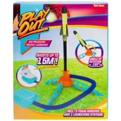 Toi-Toys PLAY OUT Luftdruckrakete Startanlage Kinder Outdoor Spielzeug Raketen Starter Set