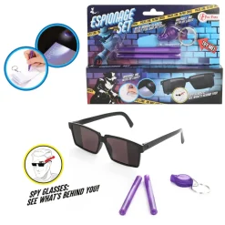 Toi-Toys - Spionage-Set mit Spiegelbrille, Geheimstift und UV-Lampe Detektiv Geheimoperation