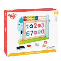 Tooky Toy TKF087 Kindertafel Rechenschieber Marker magnetische Zahlen ab 3 Jahre bunt