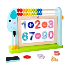 Tooky Toy TKF087 Kindertafel Rechenschieber Marker magnetische Zahlen ab 3 Jahre bunt