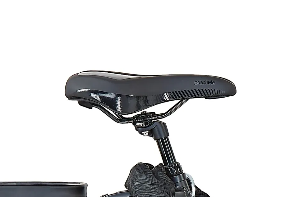 Touren-City-Sattel, mit Memory Foam Technologie, mit Fixierungsskala, Farbe: schwarz