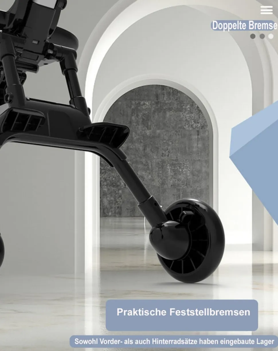 TPFLiving Klappkinderwagen aus Aluminium mit Sitzpolster