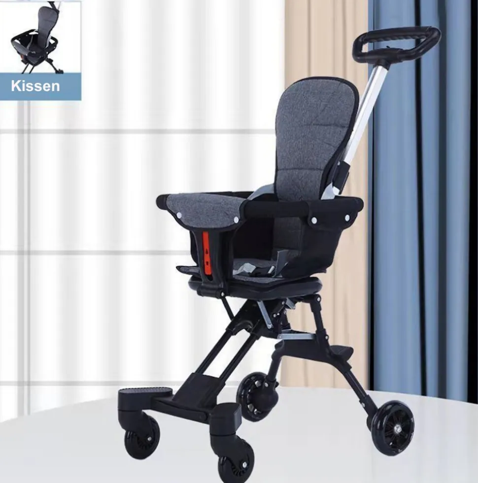 TPFLiving Klappkinderwagen aus Aluminium mit Sitzpolster