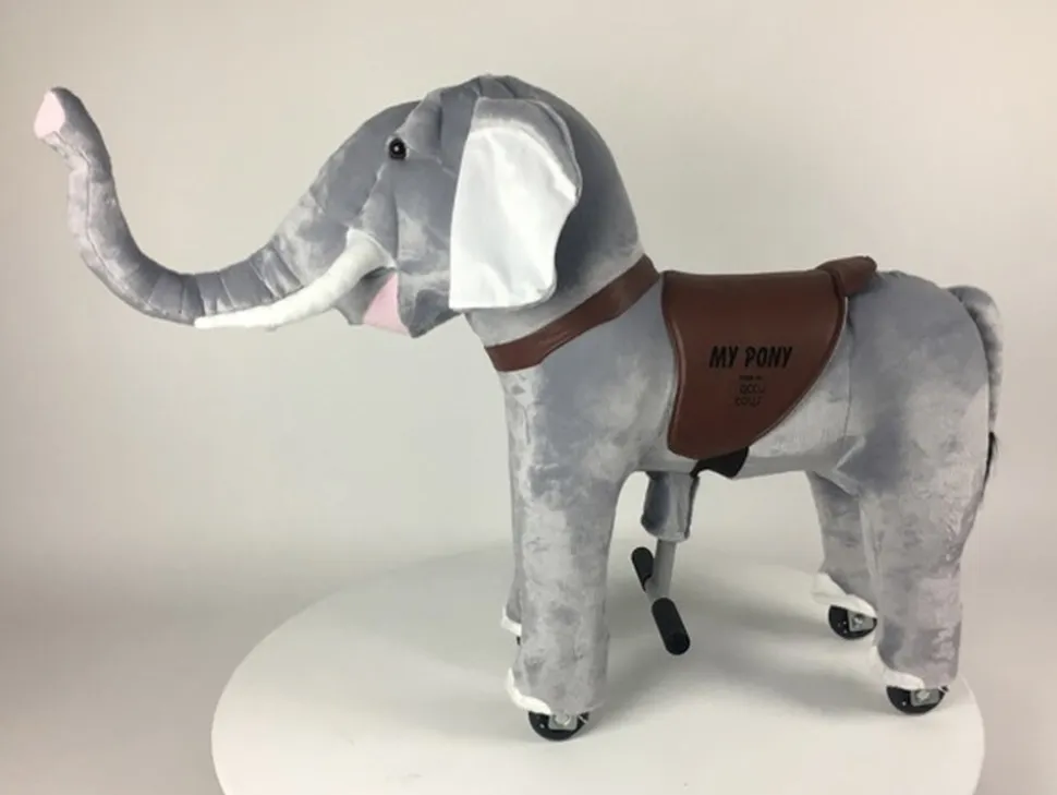 TPFLiving Reittier Elefant Dumbo grau Größe S