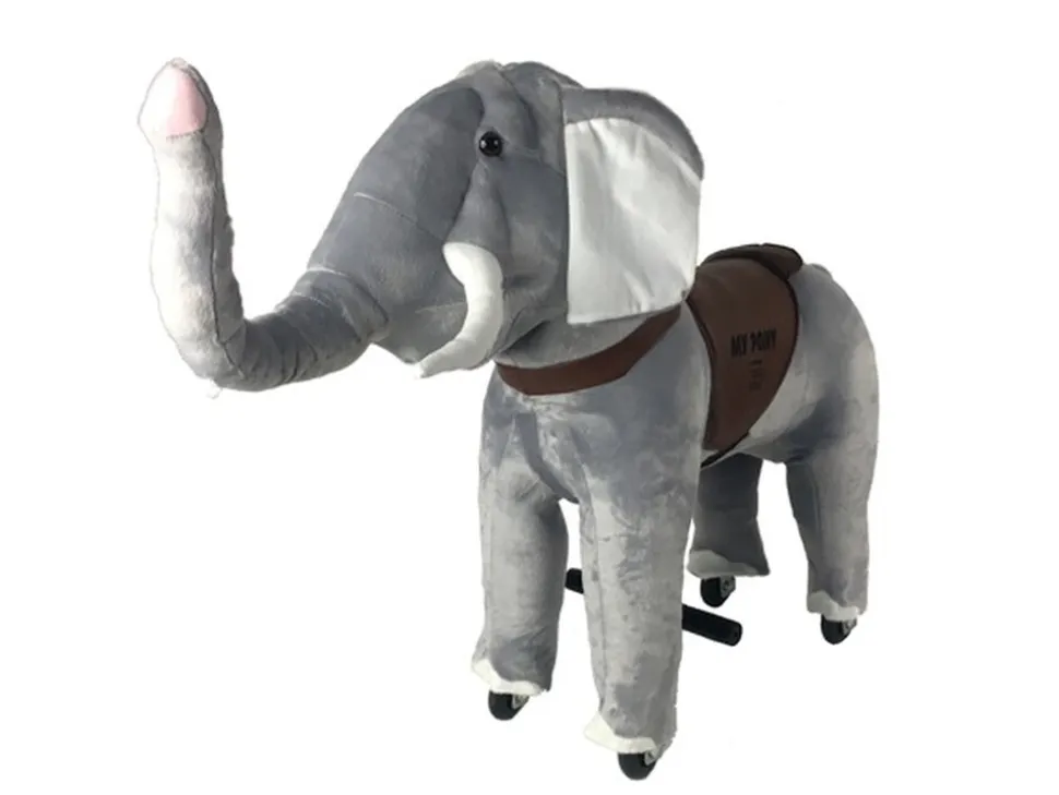 TPFLiving Reittier Elefant Dumbo grau Größe S