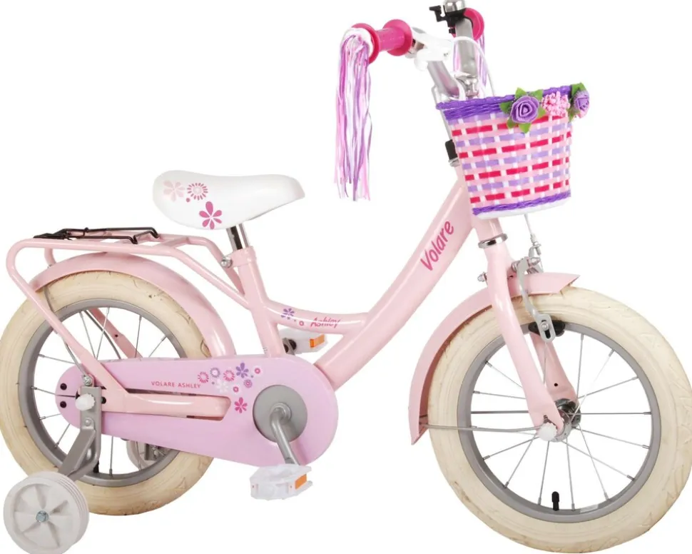 TPFSports Ashley Kinderfahrrad - Mädchen - 14 Zoll - Rücktritt + Handbremse - Weiß